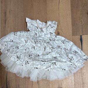Disney Print White Dress